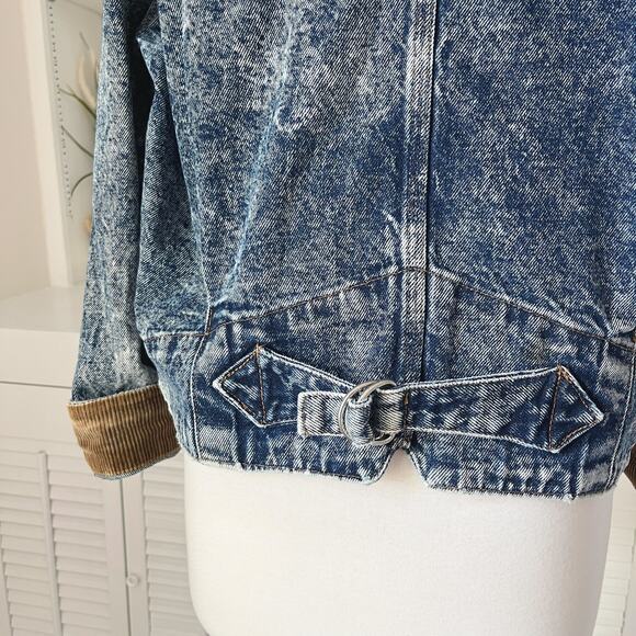 Vintage Levi's Corduroy Collar Cuff Denim Jean Jacket Unisex Size Men S/Women L - Picture 5 of 10